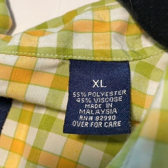 Kani plaid short sleeve button up urban shirt XL - Picture 9 of 10